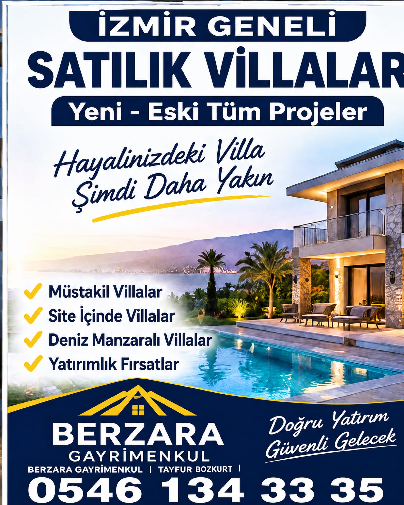 İZMİR VE KUŞADASI BÖLGESİ SATILIK VİLLALAR